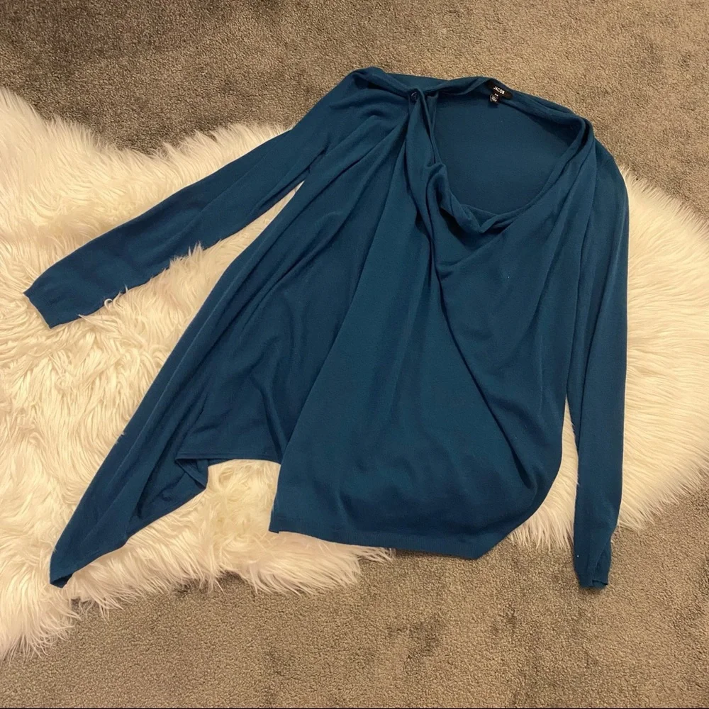 Teal draping cardigan - Picture 3 of 6